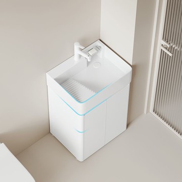 免運 浴室櫃  小戶型浴室櫃  圓弧小戶型落地洗手盆 蜂窩太空鋁洗臉盆 柜組合浴室柜洗漱臺洗衣盆  可開發票 全館八折 工廠現貨直銷 新品特價 y9056