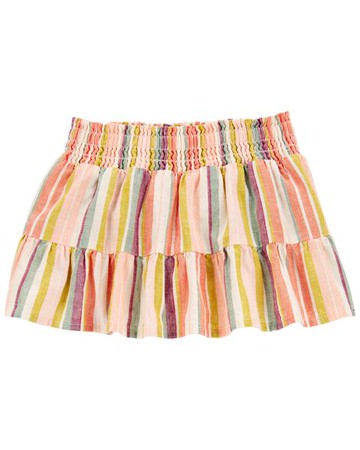 Baby Striped Linen Skort
