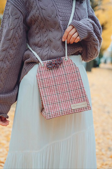 【日系穿搭必備】紅莓果子-和風御守布袋 側背包/斜孭袋