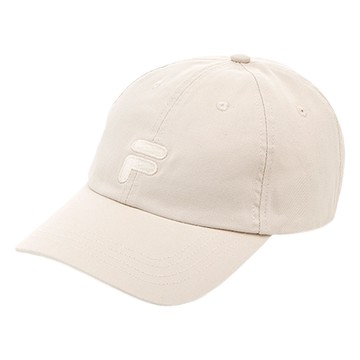 FILA 經典LOGO帽 100%棉 台灣製  米白色  不適用