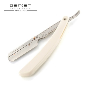 Parker 象牙白 直式剃刀（通用傳統單面刮鬍刀片）直立式直剃刀刮鬍刀剃刀架 復古老式剃鬚刀剃鬍刀剃頭刀剃髮刀剃鬚刀架