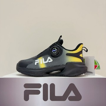FILA KIDS 中童 黑色 旋轉鈕 康特杯  運動 休閒鞋 慢跑鞋 2-J425A-091