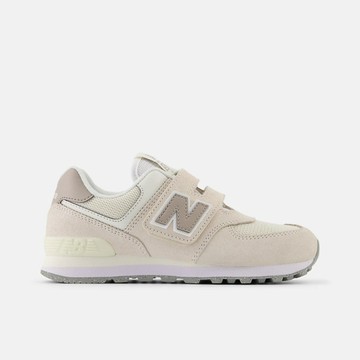 New Balance 574 [PV574ESC] 中童 運動休閒鞋 復古鞋 寬楦 魔鬼氈 舒適 燕麥奶茶