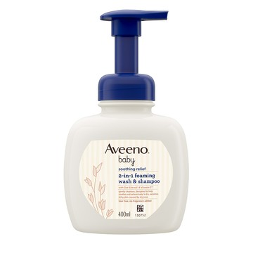 Aveeno 艾惟諾嬰兒舒緩滋養2合1沐浴洗髮泡泡露400ml
