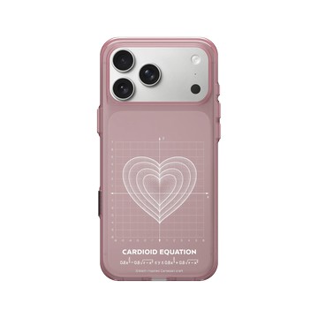 iPhone 17 Pro Max Clear (相機按鈕) 晶醺玫 - Valentine's Day Collection - 愛的方程式：同心愛（白）