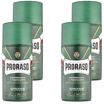 PRORASO 刮鬍泡 沁涼薄荷 綠標  300ml  4個