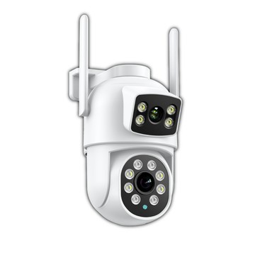 DTAudio 【套組】600萬像素雙鏡頭Wifi攝影機 含128GB記憶卡｜600萬像素 旋轉鏡頭 人形追蹤 聲音報警
