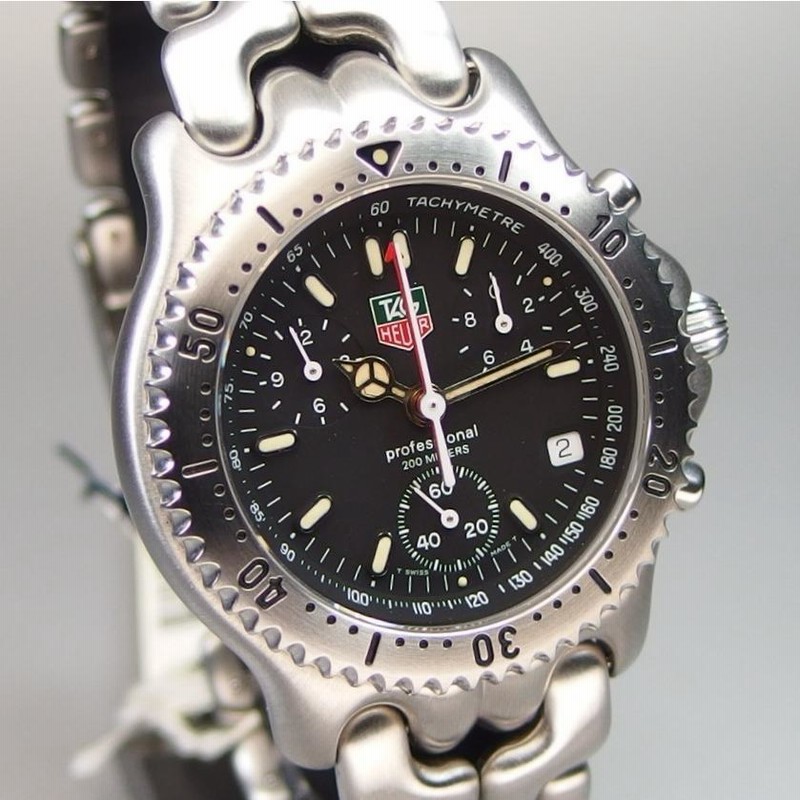 【TAG HEUER/タグホイヤー】 セル クロノグラフ200M CG1110-0 腕時計 ステンレススチール クオーツ 黒文字盤 レディース,  【中古】【真子質店】【GD】, 【MoTMi】