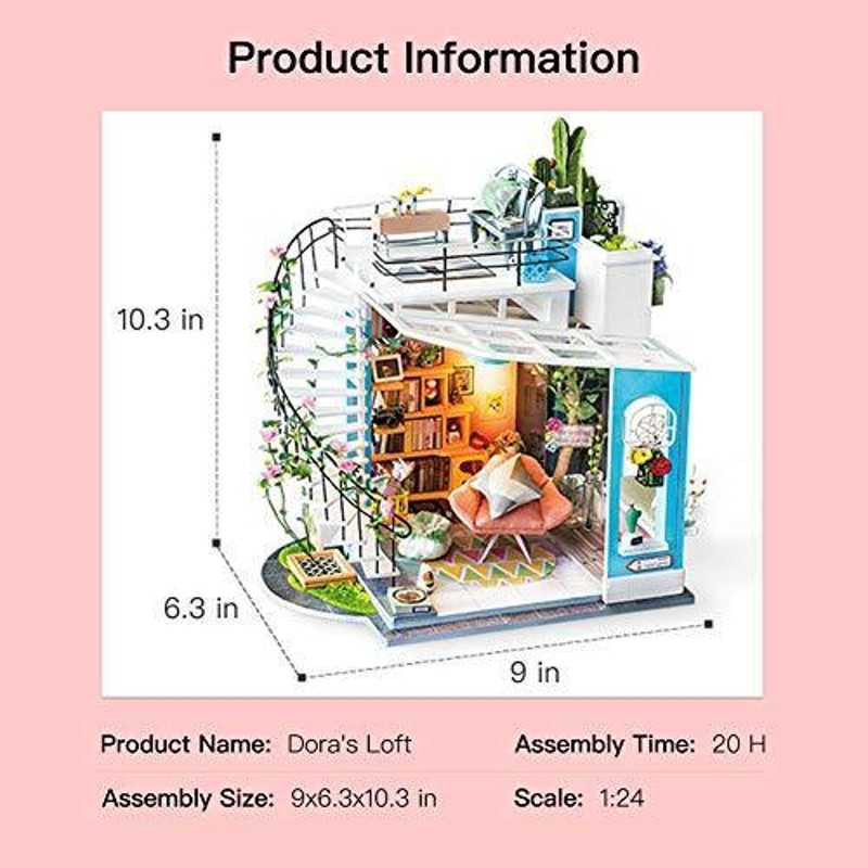 Rolife DIY ミニチュア ドールハウス キット 小さな家 大人と十代の