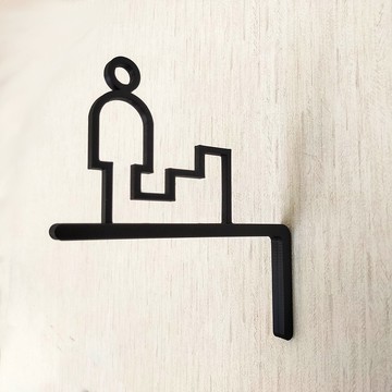 Stairs sign Stairs mark 突出型