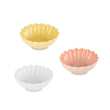 LE CREUSET -瓷器雛菊花瓣碗230ml (棉花白/洋甘菊/蜜桃橙 3色選1)