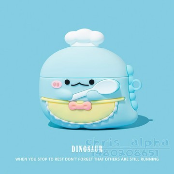 卡通立體小恐龍 可愛 適用Airpods4代保護套 1/2/3/4代保護殼 pro2蘋果耳機殼 pro全包防摔殼