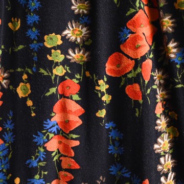 【蛋植物古著】夜香押花絨面印花古著洋裝