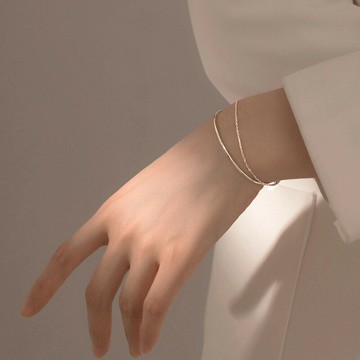 十四行詩｜纖月輕環雙層手鍊 S925銀 梧桐好物嚴選