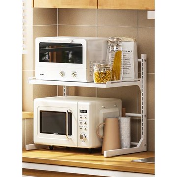 微波爐置物架多功能家用廚房微波爐架子臺面可伸縮電飯鍋烤箱支架