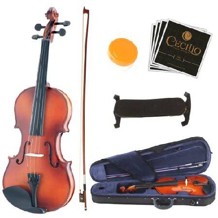 Mendini By Cecilio Violin For Beginners, Kids Adults Beginner Kit Student w Hard Case, Rosin, Bow Starter Violins, Wooden Stringed Musical