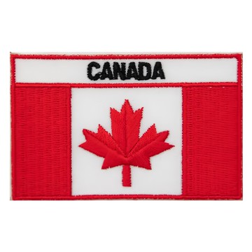 A-ONE 匯旺 國旗刺繡布貼 加拿大 DIY國旗刺繡徽章 8x5cm 背部自黏膠  NO.020