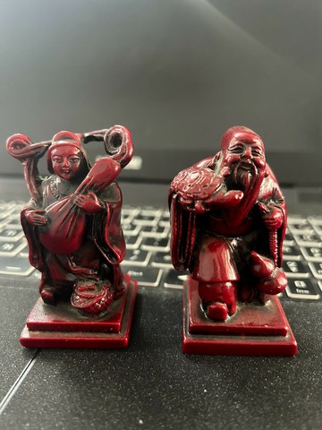 日本回流  七福神雕塑 老物件置物 擺飾 全品，兩個一起出，
