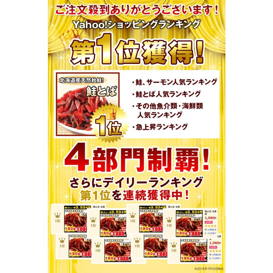 おつまみ 送料無料 皮なし上鮭とば北海道産 天然秋鮭 ひと口サイズ 業務用１．８ｋｇ（４５０ｇ×４）