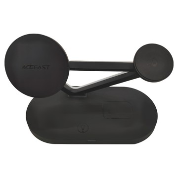 ACEFAST 磁吸三合一無線充電立架 三段觸控式LED夜燈  黑色  1個