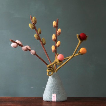 羊毛氈插花植物/小貓柳(銀柳)