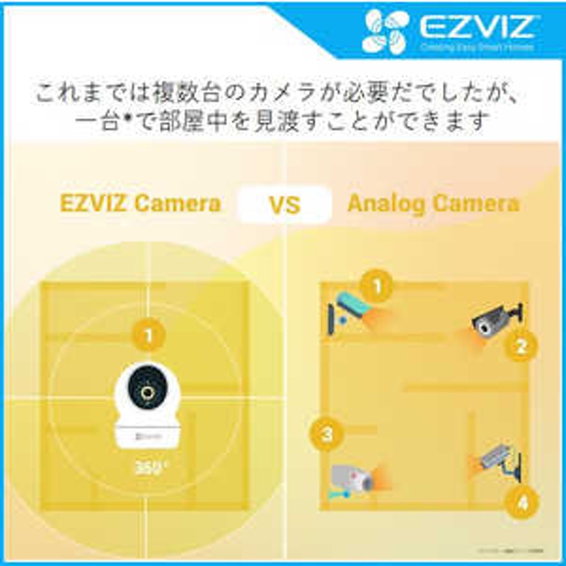 EZVIZ 屋外用防犯カメラ カラーナイトビジョンタイプ CSH3CCOLOR | LINEブランドカタログ