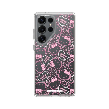 Galaxy S25 Ultra Clear 透明 - 三麗鷗-Hello Kitty - 粉紅愛心