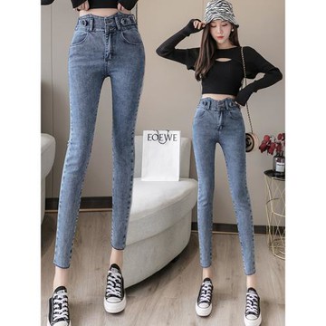 150瘦小個子彈力牛仔褲八分女春緊身高腰鉛筆褲加小碼XS小腳褲155