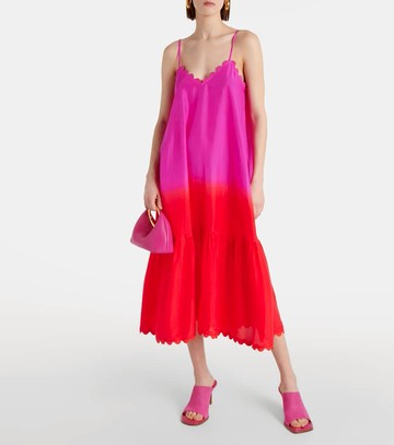 Juliet Dunn Ombré silk midi dress