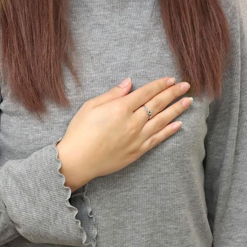 レディース 指輪 桜 サクラ 花 ガーネット 10金 リング フラワーモチーフ | LINEショッピング