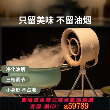 【台灣公司 可打統編】抽油神器桌面吸抽油煙機排氣換氣扇迷你家用便捷火鍋烤肉燒烤排煙