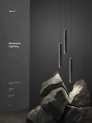 北歐臥室床頭燈現代簡約客廳電視背景墻燈極簡工業風水磨石小吊燈