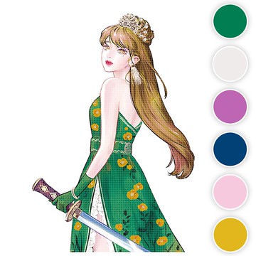 尤里 (6colors) 16 (honne market) 人物貼紙 女孩貼紙 blackracoon