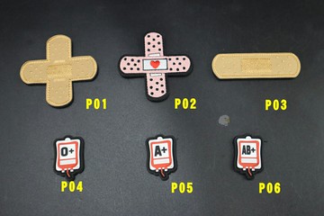 【翔準AOG】繃帶 OK蹦 血袋 血型袋 徽章(P系)繃帶 菜刀 臂章 勳章 魔鬼氈 魔術貼臂章 貼片 識別 生存 刺繡 印刷