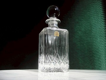 【老時光 OLD-TIME】早期二手義大利製厚重水晶玻璃酒瓶