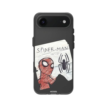 iPhone Air Clear (相機按鈕) 酷墨灰 - 蜘蛛人 Spider-man - 蜘蛛人 - 手繪塗鴉