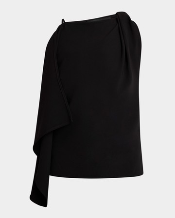 Alyssa Twisted Drape Matte Viscose Crepe Top