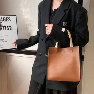 流行女包豎款包包潮流飯盒通勤包包大容量手提托特包