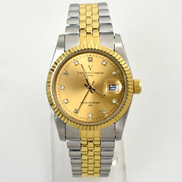 范倫鐵諾.古柏 水鑽金銀錶【NEV149】