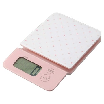 dretec 新水晶 觸碰式電子料理秤 KS-706PK 粉點點 2kg  130 x 196 x 22mm  1個