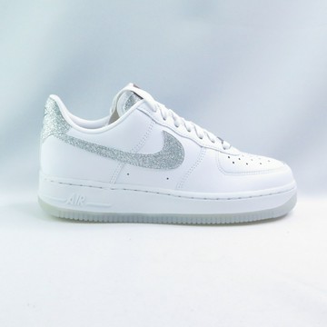 NIKE W Air Force 1 07 LX 女休閒鞋 HQ3461191 果凍底 白/閃銀【iSport愛運動】