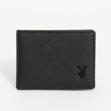 PLAYBOY - 短夾中翻片  Macho系列 - 黑色