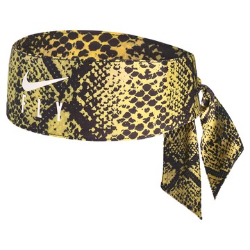 NIKE 耐吉 FLY ICON 綁帶式籃球頭帶  均碼  黑色 + 黃色  1個