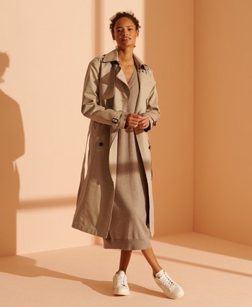 Superdry Women's Women's Ultimate Trench Coat Tan / Stone Beige - Size: 6 Size: 2