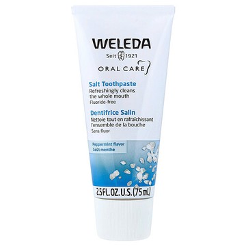 Weleda, 口腔護理，含鹽牙膏，不含氟化物，薄荷，2.5 盎司（75 毫升）