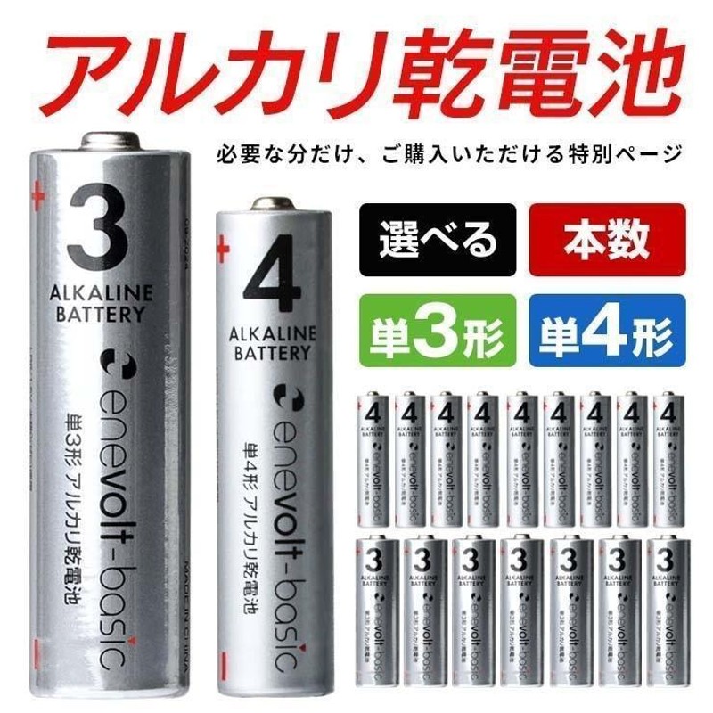 東芝　単3 単4アルカリ乾電池 各100本　計200本　防災\u0026n