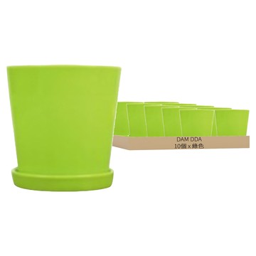 DAM DDA 基本迷你花盆  110 x 82 x 110mm  10個  綠色