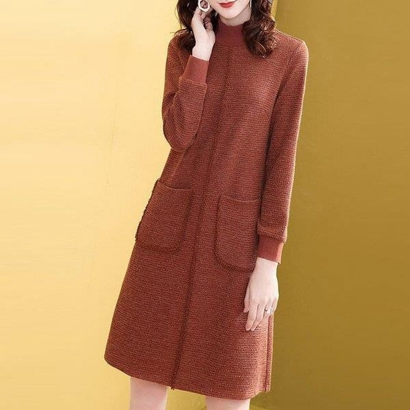 ニットワンピース レディース 40代 ロング コーデ 秋冬 長袖 カットソー ニットセーター ワンピース きれいめ 上品 大きいサイズ おしゃれ 着痩せ 通勤 Ol 通販 Lineポイント最大0 5 Get Lineショッピング