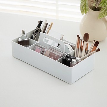 日本霜山 可層疊手提收納籃(附分隔板)