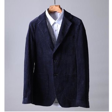 2020秋季新款加厚貼袋兩粒扣燈蕊絨西服復古西裝外套